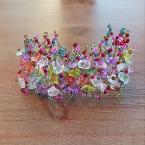 Artisan Glass Mosaic Beaded Bracelet 🧚🏽♀️🌷✨️